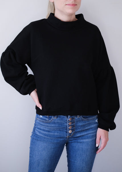 Emmi Cropped Sweater - Black